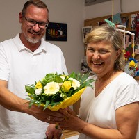 Robert Leitner, Landesstellenausschuss-Vorsitzender der ÖGK in Niederösterreich zu Besuch bei Kinderärztin Dr.in Tatjana Offenberger in Scheibbs