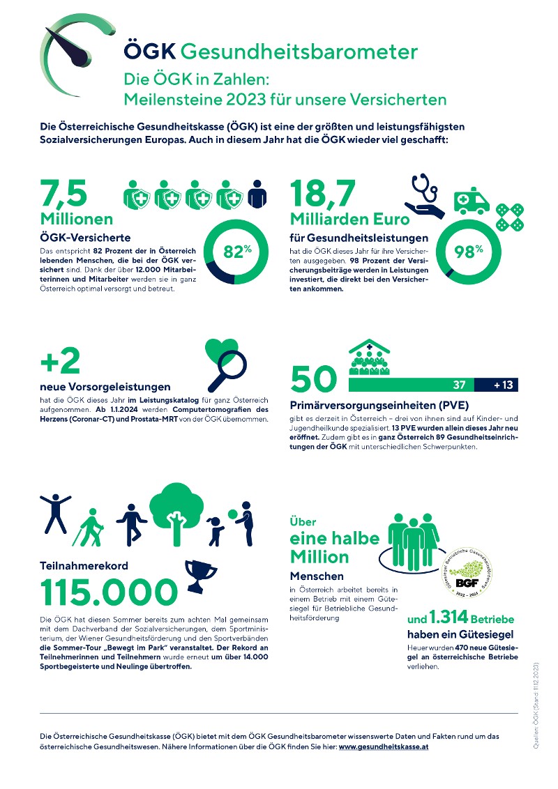 Infografik Gesundheitsbarometer Jahresrückblick