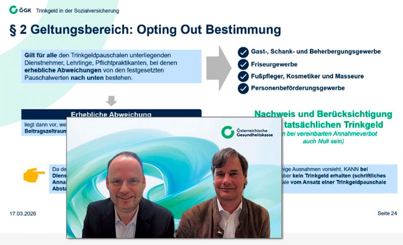 Webinar "Praxisstunde: Neue Trinkgeldpauschalen"