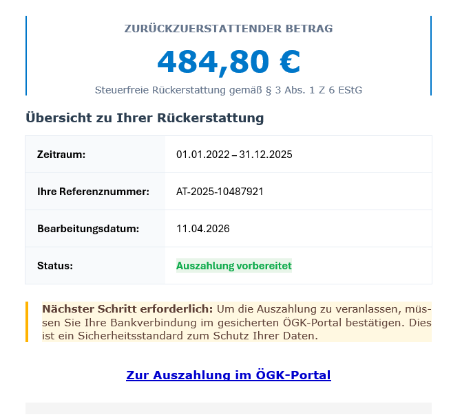 Screenshot Phishing-Mail